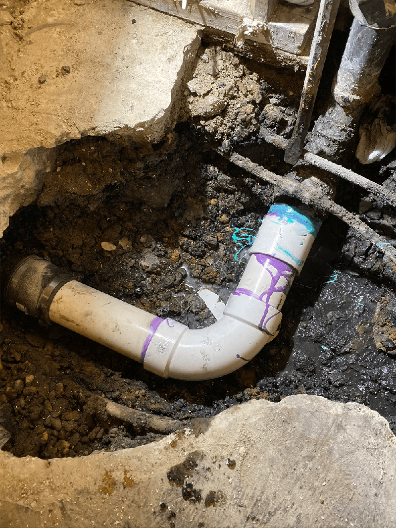 Exterior sewer line and water line repair and replacement
